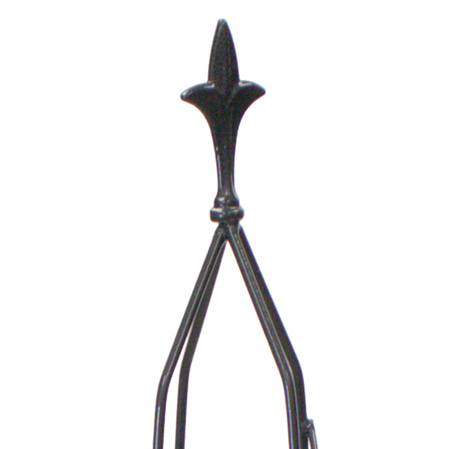The 'Fleur Royale' Spiral Obelisk | Panacea Products Black Metal Garden Trellis