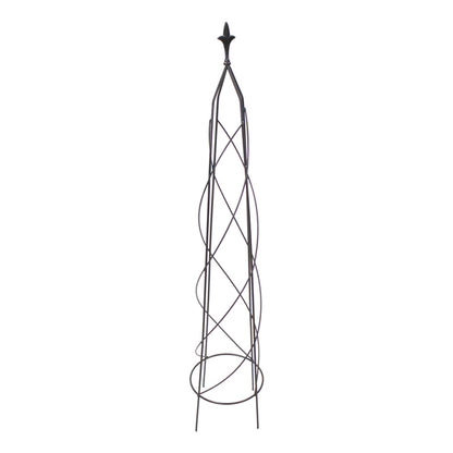 The 'Fleur Royale' Spiral Obelisk | Panacea Products Black Metal Garden Trellis