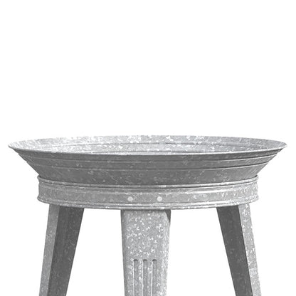 The 'Homestead Hydrator' Galvanized Vintage Bird Bath & Stand | Panacea Products 18" Farmhouse Metal Bird Bath with CareFree Enzyme Maintenance Bundle