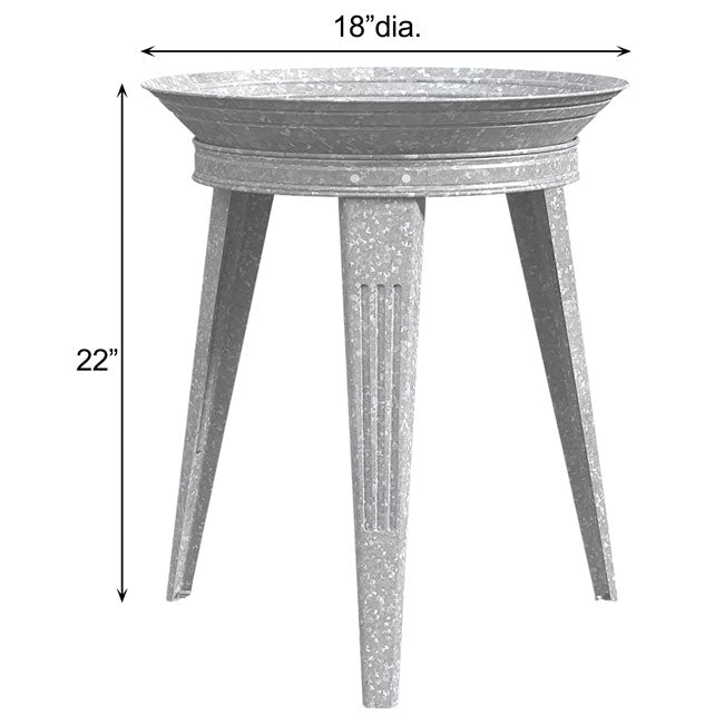 The 'Homestead Hydrator' Galvanized Vintage Bird Bath & Stand | Panacea Products 18" Farmhouse Metal Bird Bath with CareFree Enzyme Maintenance Bundle