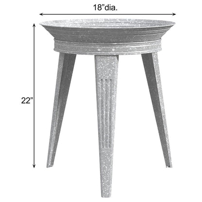 The 'Homestead Hydrator' Galvanized Vintage Bird Bath & Stand | Panacea Products 18" Farmhouse Metal Bird Bath with CareFree Enzyme Maintenance Bundle