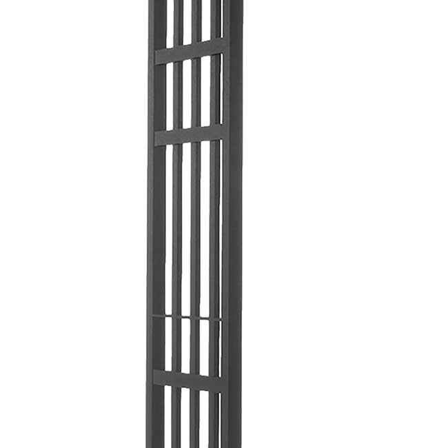 The Mission Lantern Portal | 79" Black Steel Garden Arbor with Lanterns | Panacea