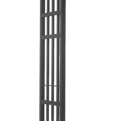 The Mission Lantern Portal | 79" Black Steel Garden Arbor with Lanterns | Panacea