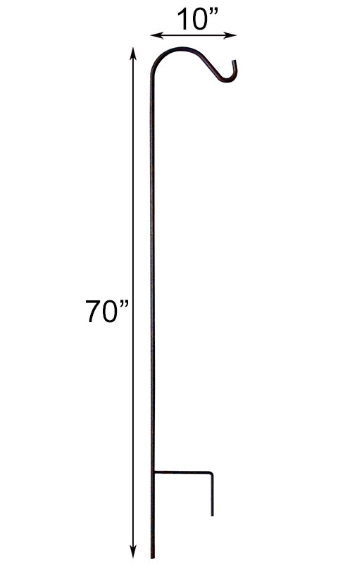 The 'Apex-70' Heavy-Duty Forged Foundation | 70" Solid Steel High-Capacity Shepherd Hook