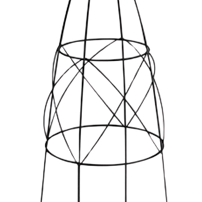The 'Fleur de Jardin' Circular Obelisk | Panacea Products Black Metal Garden Trellis