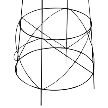 The 'Fleur de Jardin' Circular Obelisk | Panacea Products Black Metal Garden Trellis