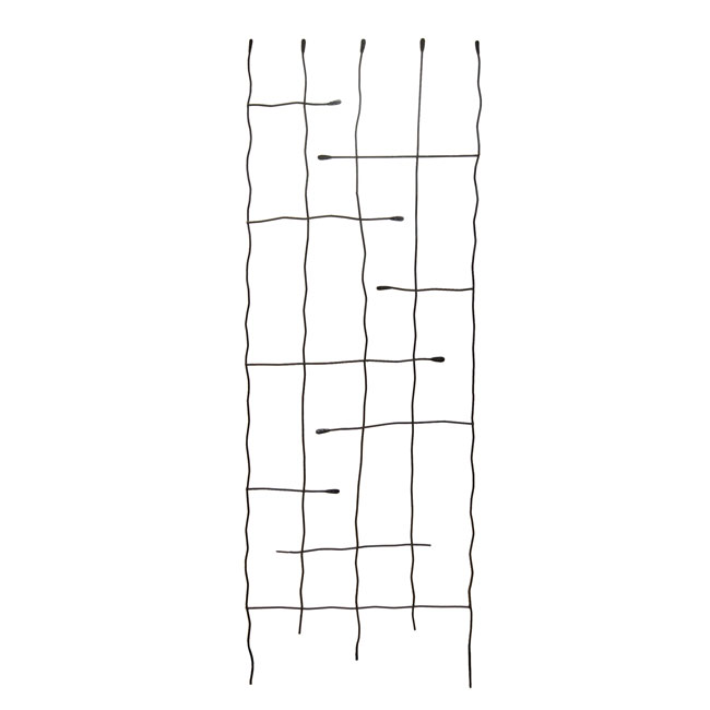 The 'Forged Grove' Twig & Leaf Garden Trellis Collection | Panacea Products 4-Piece Hand-Forged Black Steel Trellis Set