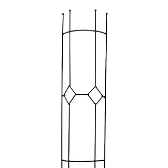 The 'Arboreal Sleeve' Semi-Round Arts & Crafts Garden Trellis | Panacea Products Black Steel Tree Trellis