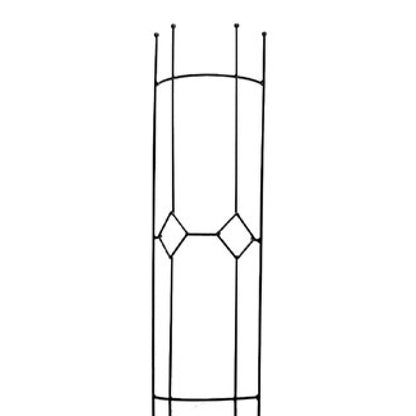 The 'Arboreal Sleeve' Semi-Round Arts & Crafts Garden Trellis | Panacea Products Black Steel Tree Trellis