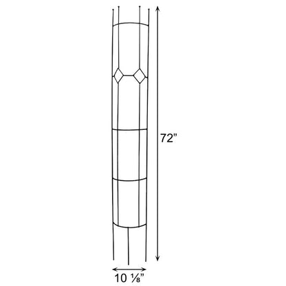 The 'Arboreal Sleeve' Semi-Round Arts & Crafts Garden Trellis | Panacea Products Black Steel Tree Trellis