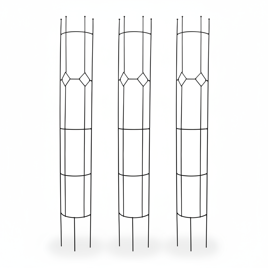 The 'Arboreal Sleeve' Semi-Round Arts & Crafts Garden Trellis | Panacea Products Black Steel Tree Trellis
