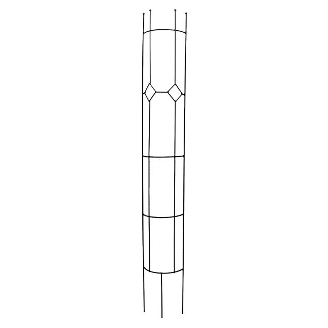 The 'Arboreal Sleeve' Semi-Round Arts & Crafts Garden Trellis | Panacea Products Black Steel Tree Trellis
