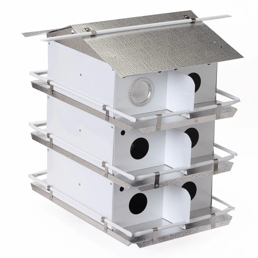 The 'Colony Condo' Purple Martin House | Birds Choice Coates Original 3-Floor 12-Room Aluminum Habitat