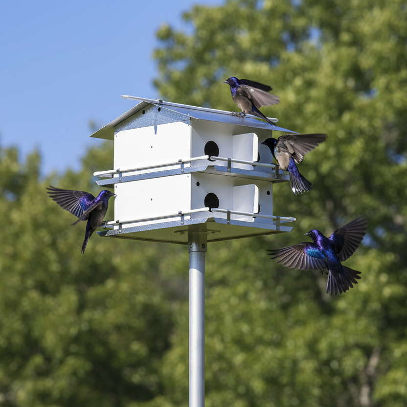 The 'Colony Condo' Purple Martin House | Birds Choice Coates Original 2-Floor 8-Room Aluminum Habitat