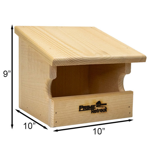 The "Providence-Open" Bird House | Robin / Phoebe Nesting Platform | Prime Retreat