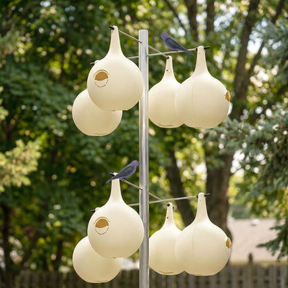 The 'Oct-Estate' Purple Martin Gourd Kit | Prime Retreat 8-Gourd 4-Over-4 Colony System with Decoys