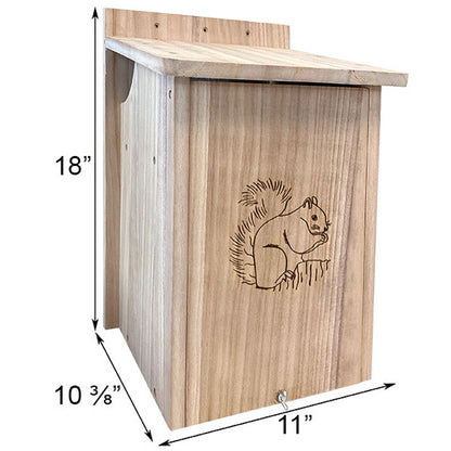 The "High-Hollow" Squirrel Sanctuary | Solid Wood High-Altitude Nesting Box | Prime Retreat