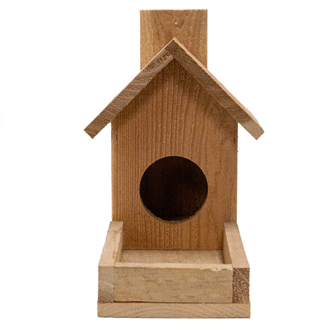 The 'Peanut Gallery' Cedar Squirrel Feeder | Prime Retreat Handmade USA Cedar Jar Squirrel Feeder