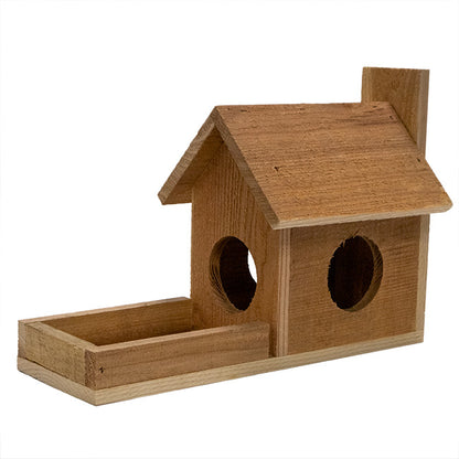 The 'Peanut Gallery' Cedar Squirrel Feeder | Prime Retreat Handmade USA Cedar Jar Squirrel Feeder