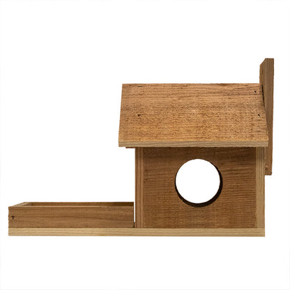 The 'Peanut Gallery' Cedar Squirrel Feeder | Prime Retreat Handmade USA Cedar Jar Squirrel Feeder