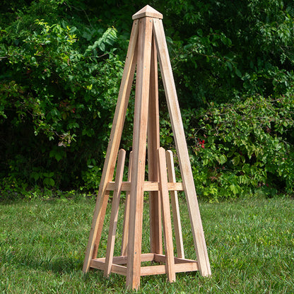 The 'Satellite Staple' Pyramid Trellis | Prime Retreat 46" Handcrafted Cedar Garden Obelisk