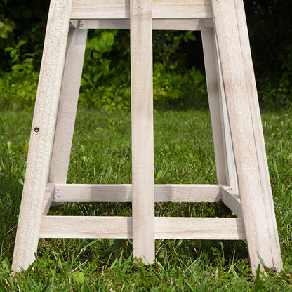 The 'Alabaster Anchor' Pyramid Trellis | Prime Retreat 46" Whitewashed Cedar Garden Obelisk