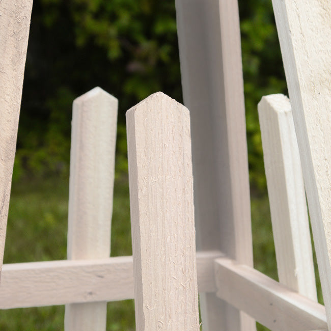 The 'Alabaster Anchor' Pyramid Trellis | Prime Retreat 46" Whitewashed Cedar Garden Obelisk