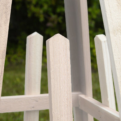 The 'Alabaster Anchor' Pyramid Trellis | Prime Retreat 46" Whitewashed Cedar Garden Obelisk