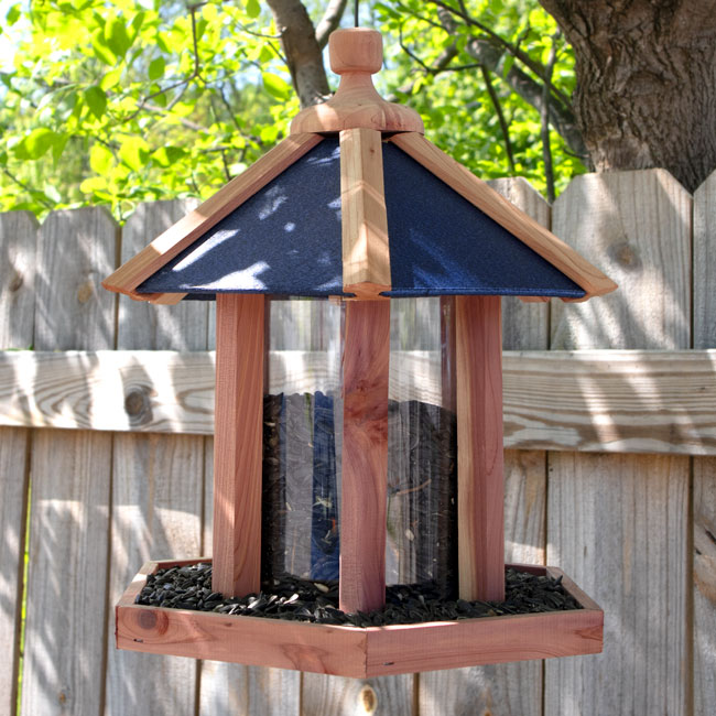 The 'Gazebo Galley' Bird Feeder | Prime Retreat Amish Cedar & Recycled Plastic Gazebo Bird Feeder
