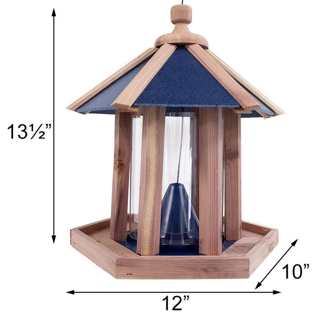The 'Gazebo Galley' Bird Feeder | Prime Retreat Amish Cedar & Recycled Plastic Gazebo Bird Feeder