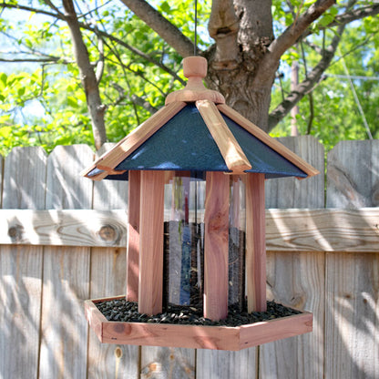 The 'Gazebo Galley' Bird Feeder | Prime Retreat Amish Cedar & Recycled Plastic Gazebo Bird Feeder