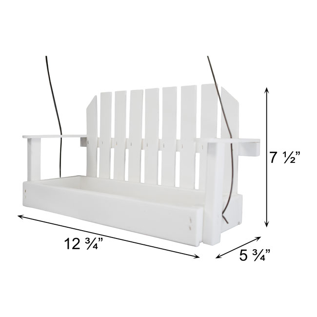 The 'Seeder Seater' Swing Seed Feeder | Prime Retreat Amish-Made Recycled Plastic Platform Feeder