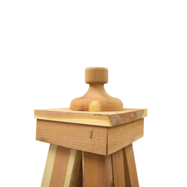 The "Cedar Staple" Pyramid Obelisk | 72" Amish Handcrafted Red Cedar Garden Trellis | Prime Retreat