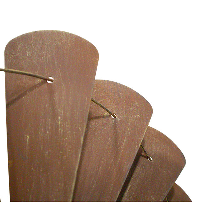 The 'Turbine Trellis' Kinetic Windmill Obelisk | 70" Rustic Metal Garden Windmill Trellis