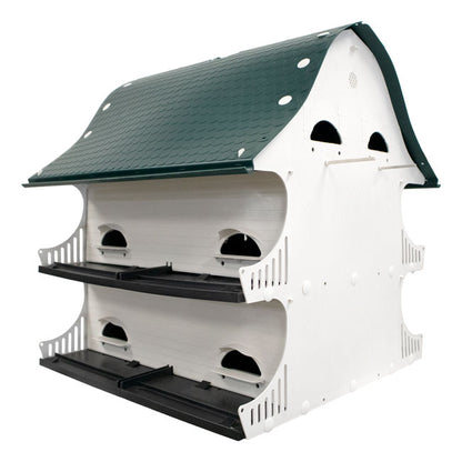 The 'Prairie Lodge' Purple Martin House | S&K American Barn 12-Room Starling-Resistant Pole-Mount Habitat