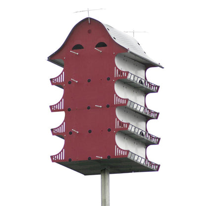 The 'Countryside Condo' Purple Martin House | S&K 16-Room Starling-Resistant Barn-Style Pole-Mount Habitat