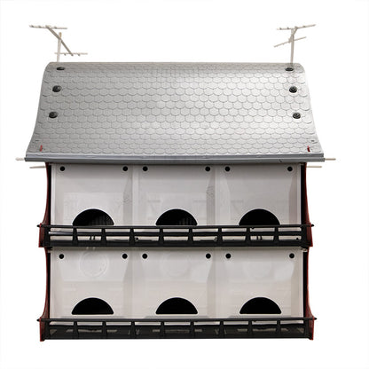 The 'Countryside Condo' Purple Martin House | S&K 16-Room Starling-Resistant Barn-Style Pole-Mount Habitat