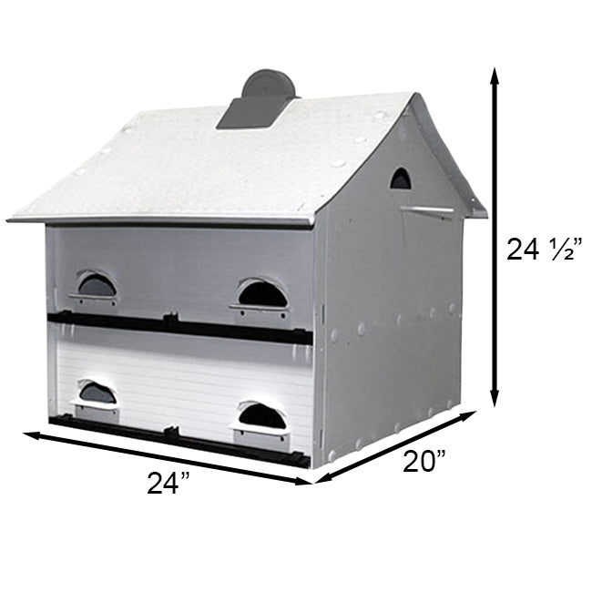The 'Grand Haven' Purple Martin House | S&K Heavenly Haven 10-Room Starling-Resistant Pole-Mount Habitat