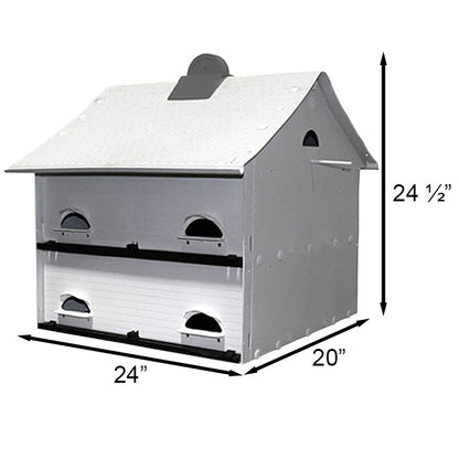 The 'Grand Haven' Purple Martin House | S&K Heavenly Haven 10-Room Starling-Resistant Pole-Mount Habitat