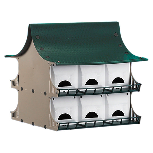 The 'Grand Gatekeeper' Purple Martin House | S&K 12-Room Starling-Resistant Pole-Mount Habitat