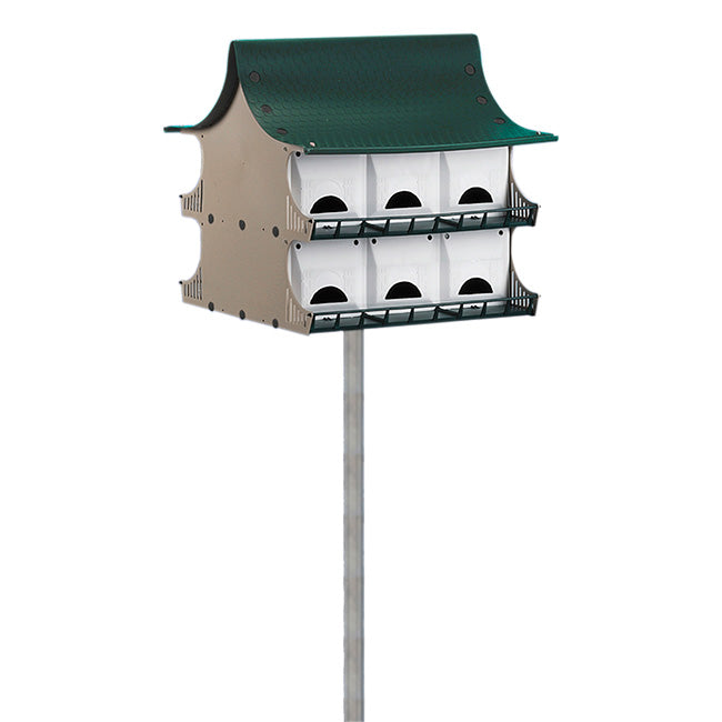 The 'Grand Gatekeeper' Purple Martin House | S&K 12-Room Starling-Resistant Pole-Mount Habitat