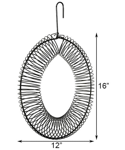 The 'Sustenance Circle' Peanut & Nesting Material Wreath | Songbird Essentials Steel Peanut Wreath Feeder
