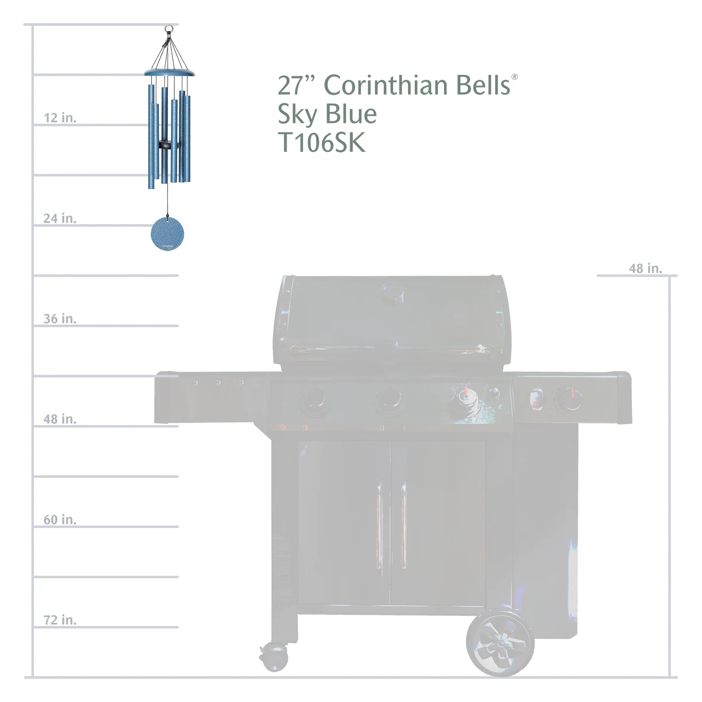 The Harmonic Choir | 27" Corinthian Bells High Tone Wind Chime - Scale of C | Wind River | Great Gift Idea!