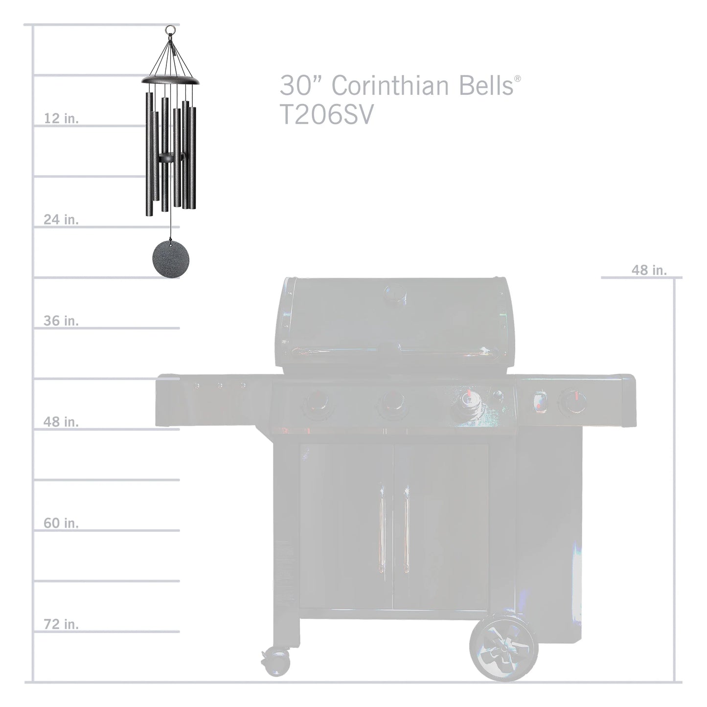 The Signature Harmonic Choir | 30" Corinthian Bells High Tone Wind Chime - Scale of G | Wind River