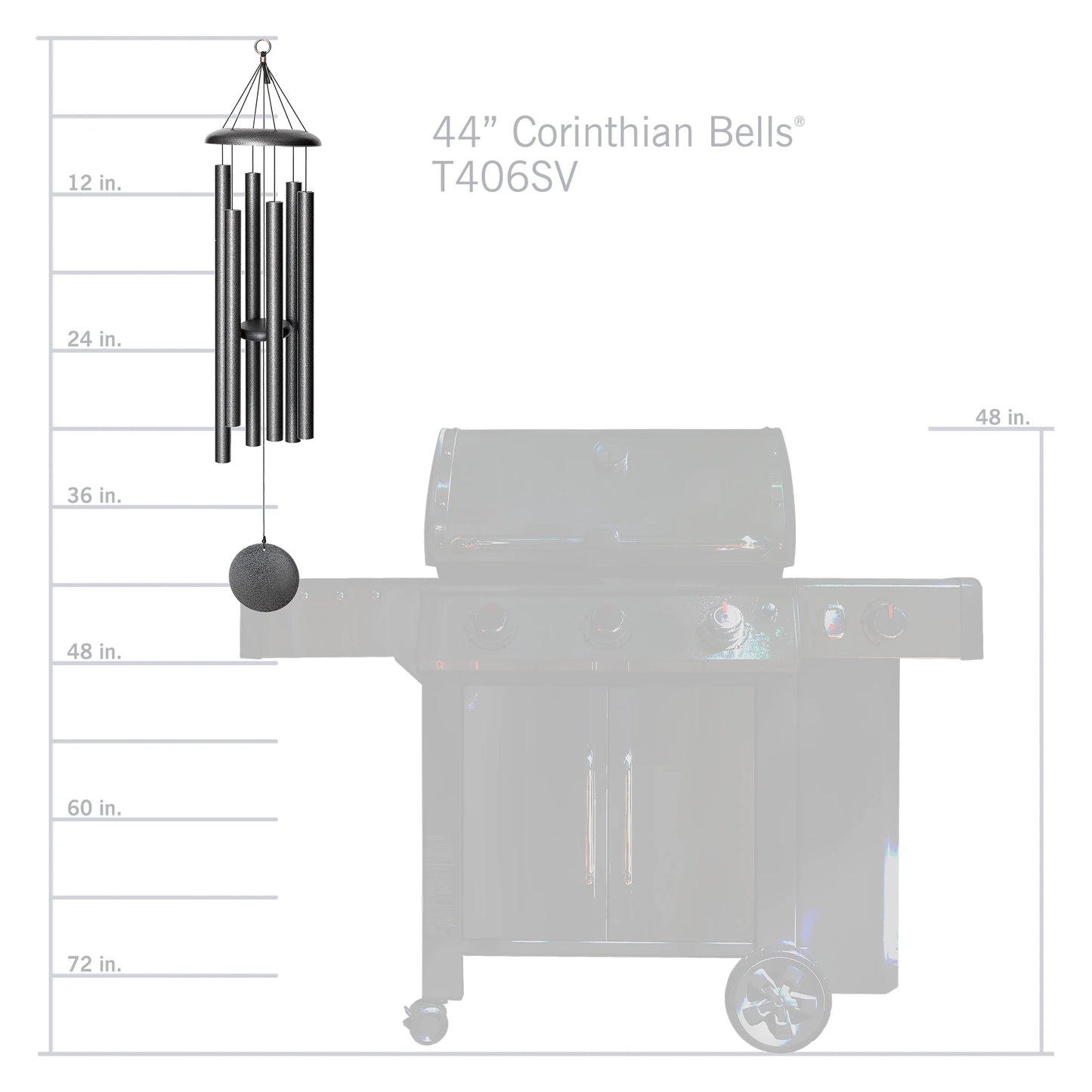 The 'Harmonic Choir' 44" Corinthian Bells | Deep Tone Wind Chime