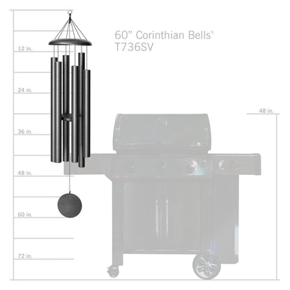 The Harmonic Choir | 60" Corinthian Bells Deep Bass Wind Chime - Scale of G | Wind River