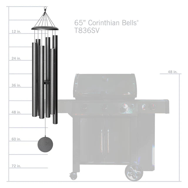 The Harmonic Choir | 65" Corinthian Bells Deep Bass Wind Chime - Scale of Eb | Wind River
