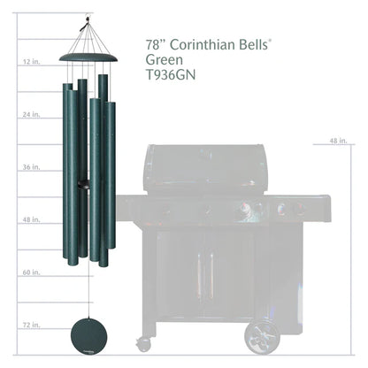 The Harmonic Choir | 78" Corinthian Bells Deep Bass Wind Chime - Scale of B | Wind River