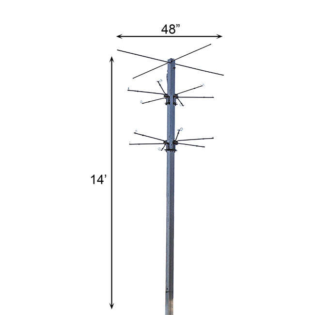 The 'Grove Rack' Purple Martin Gourd Rack | Troyer's Birds' Paradise Deluxe 12-Gourd Pulley Pole System