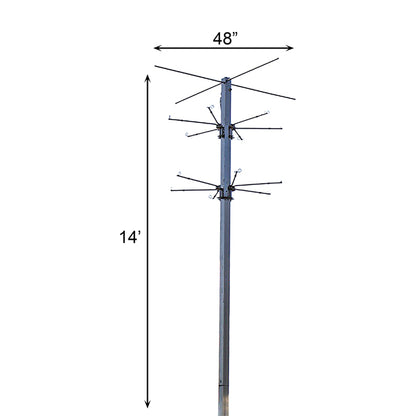 The 'Grove Rack' Purple Martin Gourd Rack | Troyer's Birds' Paradise Deluxe 12-Gourd Pulley Pole System